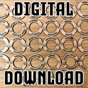 Condition Rings / Condition Markers for Dungeons and Dragons - Digital Download