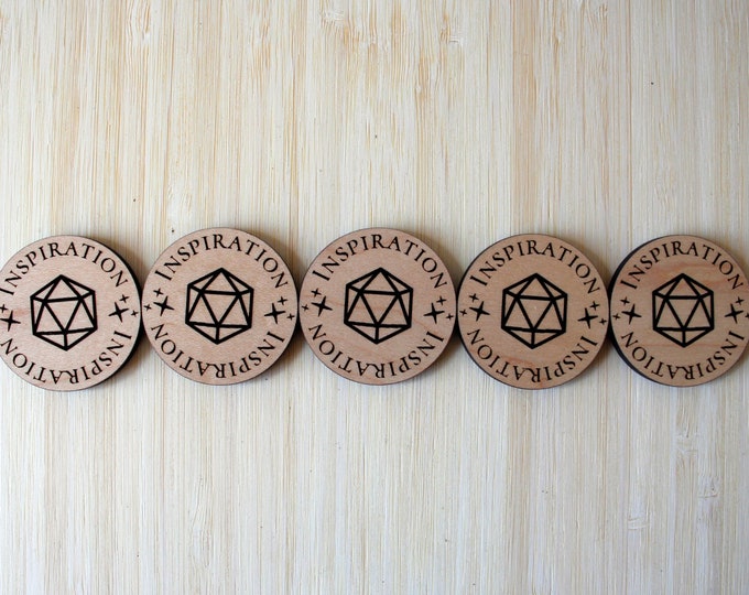 Inspiration Tokens - Dungeons and Dragons Tokens / Dungeon Master Tokens / DND Accessories