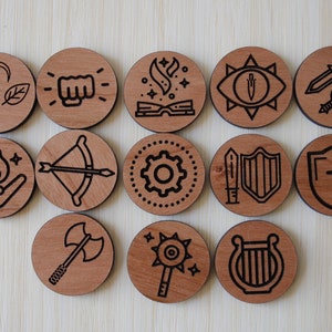 D&amp;D Character Class Tokens Dungeons and Dragons Tokens / Dungeon Master ...