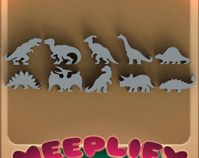 Dinosaur Meeples - Tabletop / Board Gaming Accessories