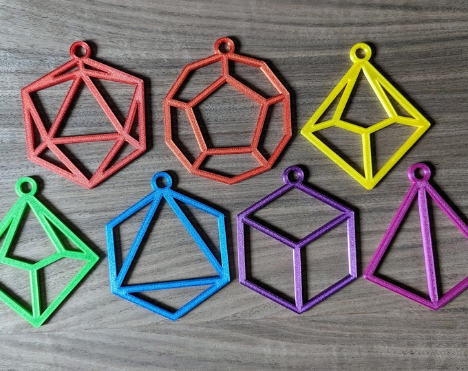 Dungeons and Dragons Dice Christmas Ornaments / Decorations - Polyhedral Dice Ornaments - DND Accessories