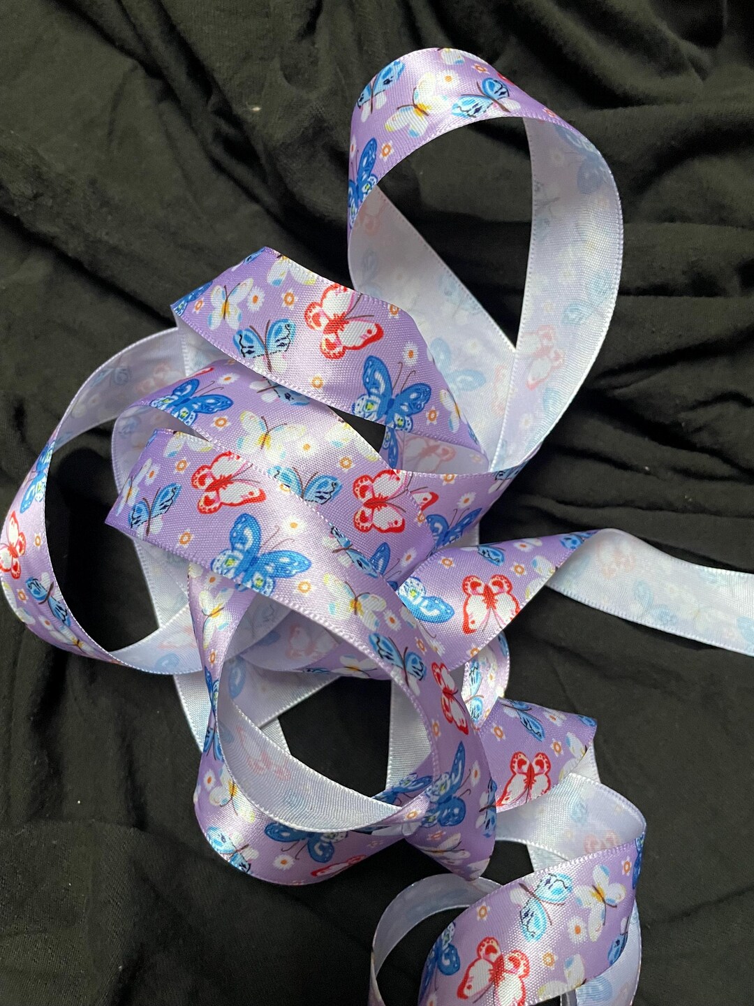 Butterfly Satin Ribbon – Lavender Purple Decorative Ribbon for Sewing ...
