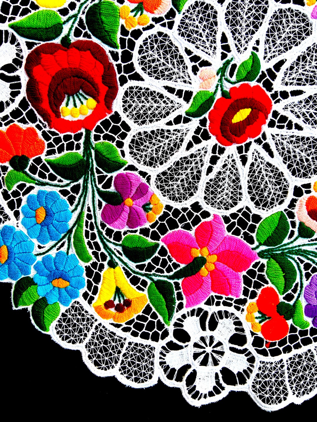 Hand EMBROIDERED Traditional RICHELIEU Hungarian Lace Etsy Australia