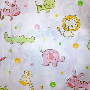 Baby Animals (pink) by the YARD, 100% Cotton Fabric