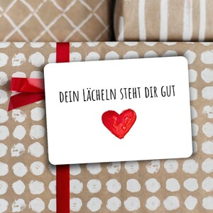 Grußkarte I Liebeserklärung mit Herz I Post I Postkarte I Geschenk I Schöne Worte für ein Lächeln