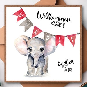 Karte zur Geburt I Klappkarte I Baby I Geburt I Gratulation