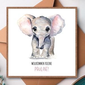 Persönliche Karte zur Geburt I Klappkarte I Personalisierbar mit Name I Baby I Geburt I Geschenk zur Geburt