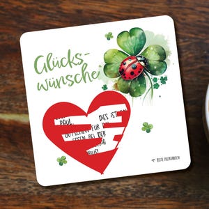 Karte mit Glücksbotschaft I Süßes Geheimnis I Gutschein zum Rubbeln I Gutschein Karte, Erlebnis Geschenkgutschein I Persönliche Nachricht