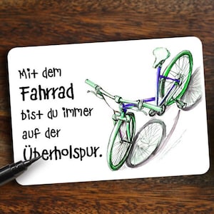 Postkarte Fahrrad mit Lebensweisheit I Küchenkunst I Post I Grußkarte I Geschenk