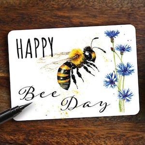 Geburtstagspostkarte I Grußkarte I Bee Day I Wünsche zum Geburtstag mit Biene I Imker