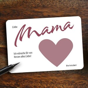Personalisierte Postkarte zum Muttertag I Rubbelkarte I Gutscheinkarte I Grußkarte I Geschenk I