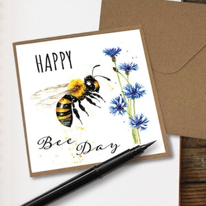 Geburtstagskarte für Impker I Witzige Klappkarte I Happy Bee Day I Glückwünsche mit Biene I Post I Geschenk