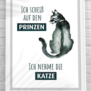 Poster Katze mit Lebensweisheit I Küchenkunst I Geschenk für Katzenliebhaber