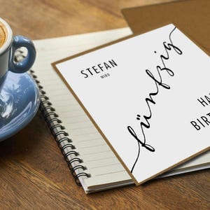 Personalisierbare Geburtstagskarte I Klappkarte I Persönlich mit Name und Alter I Geburtstagsgeschenk I Post I Individuell