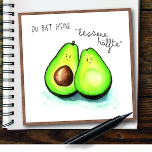 Karte Bessere Hälfte I Liebesbrief I lustig I Klappkarte mit Umschlag I Geburtstagspost I Grußkarte