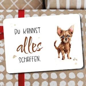 Postkarte I Motivation I Grußkarte I Du kannst alles I Hundeliebe