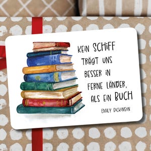 Postkarte Bücherliebe mit Lebensweisheit I Küchenkunst I Post I Grußkarte I Geschenk