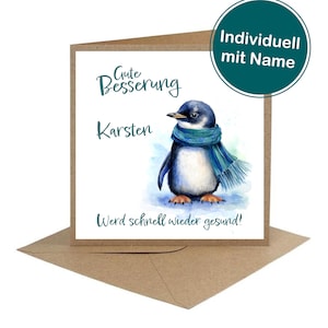Personalisierbare Genesungswünsche I Klappkarte I Persönlich mit Name I Gute Besserung I Post I Gesundheit