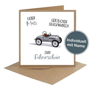 Führerschein Geschenk I Klappkarte I Führerschein Karte I Individuell I Endlich Auto fahren