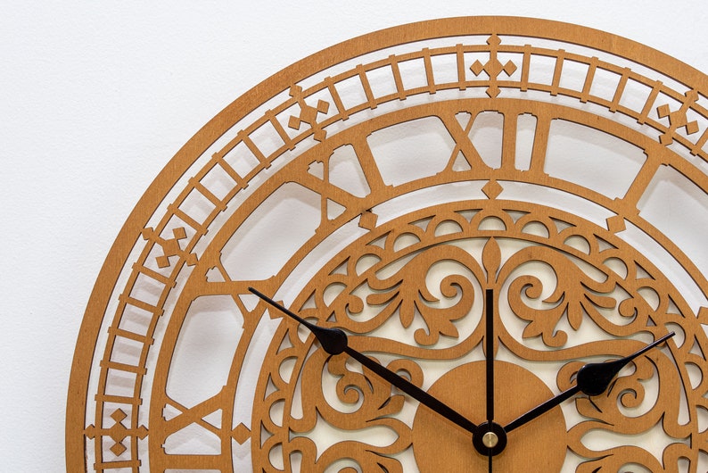 Vintage Wall Clock,victorian Design,, Wooden Clock for Bedroom, Living ...