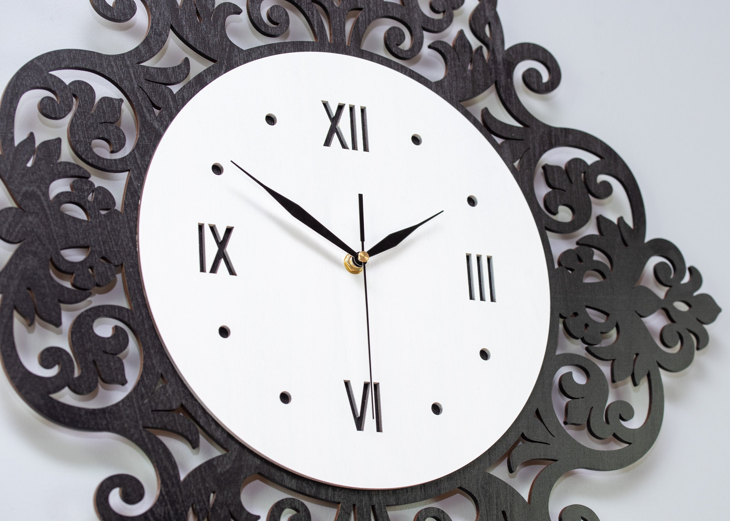 Vintage Wall Clock,victorian Design,, Wooden Clock for Bedroom, Living ...