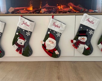 Calcetín navideño/calcetín de Papá Noel se puede personalizar con diferentes diseños