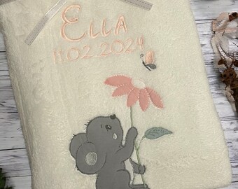 Baby blanket “Emilly Mouse” can be personalized with name and other details - blanket