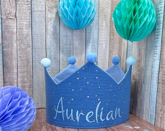 Birthday crown “Dots” with name and number buttons