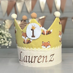 Corona di compleanno "Fox Love" con nomi e numeri