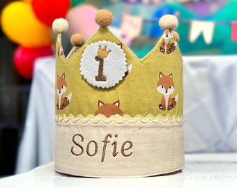 Couronne d'anniversaire « Fuchsliebe » avec noms et numéros