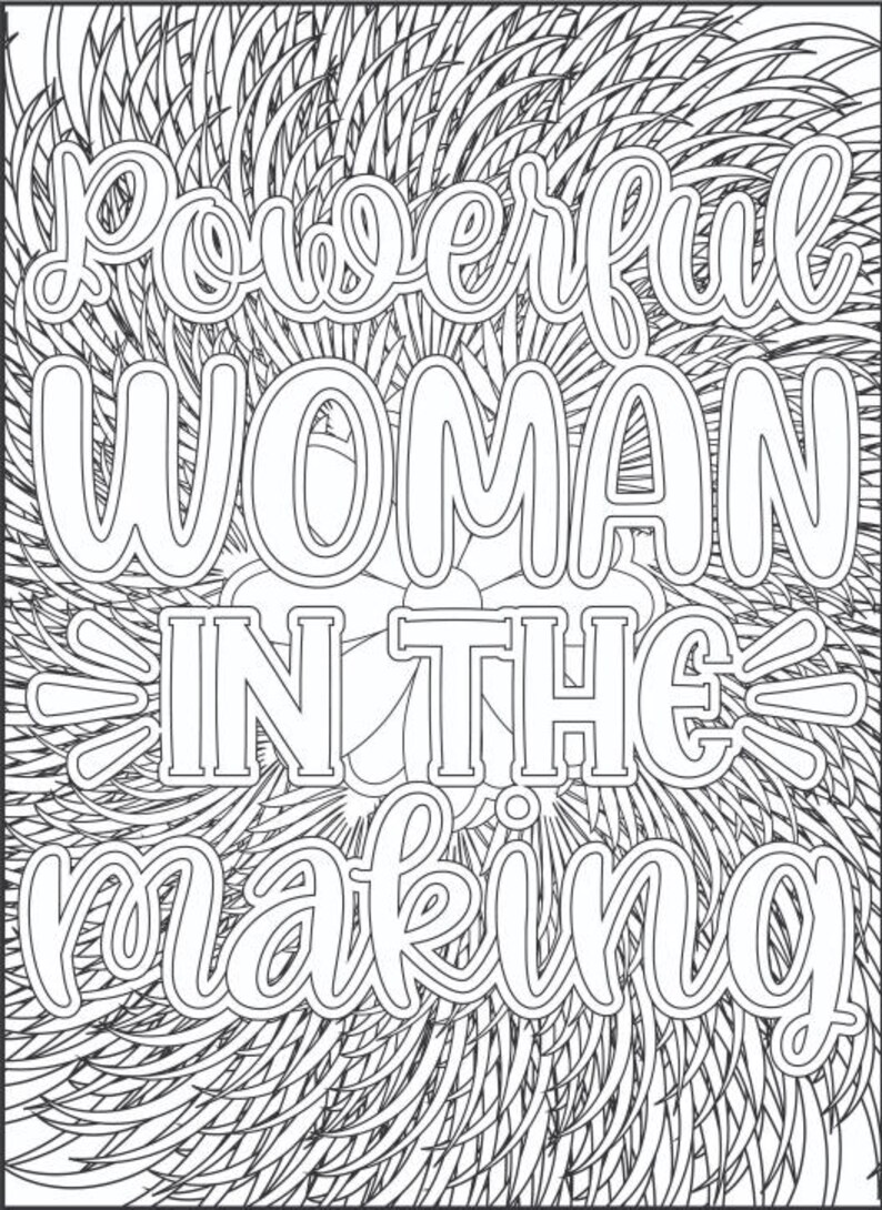 Strong Woman Quotes Coloring Pages Affirmation Stress Relief (PDF Strong Woman Quotes Coloring Pages Affirmation Stress Relief (PDF