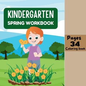 46 Kindergarten Frühling Arbeitsheft | Sofortiger digitaler Download | Handschrift Praxis Vorschule Homeschool Montessori | Emotionen Buntes Buch
