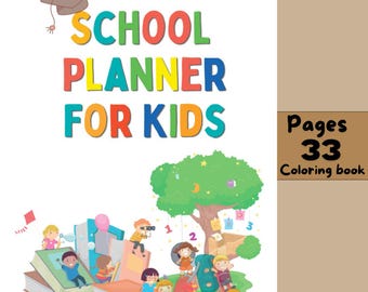 Schoolplanner voor kinderen | Dagelijkse routine, verantwoordelijkheidsschema (bewerkbare pdf)