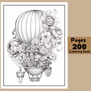 Vintage Fairytale coloring Sheets | Set of 200 Relaxing Activity Page | Printable PDF | Minimalist Coloring Page | Instant Digital Download