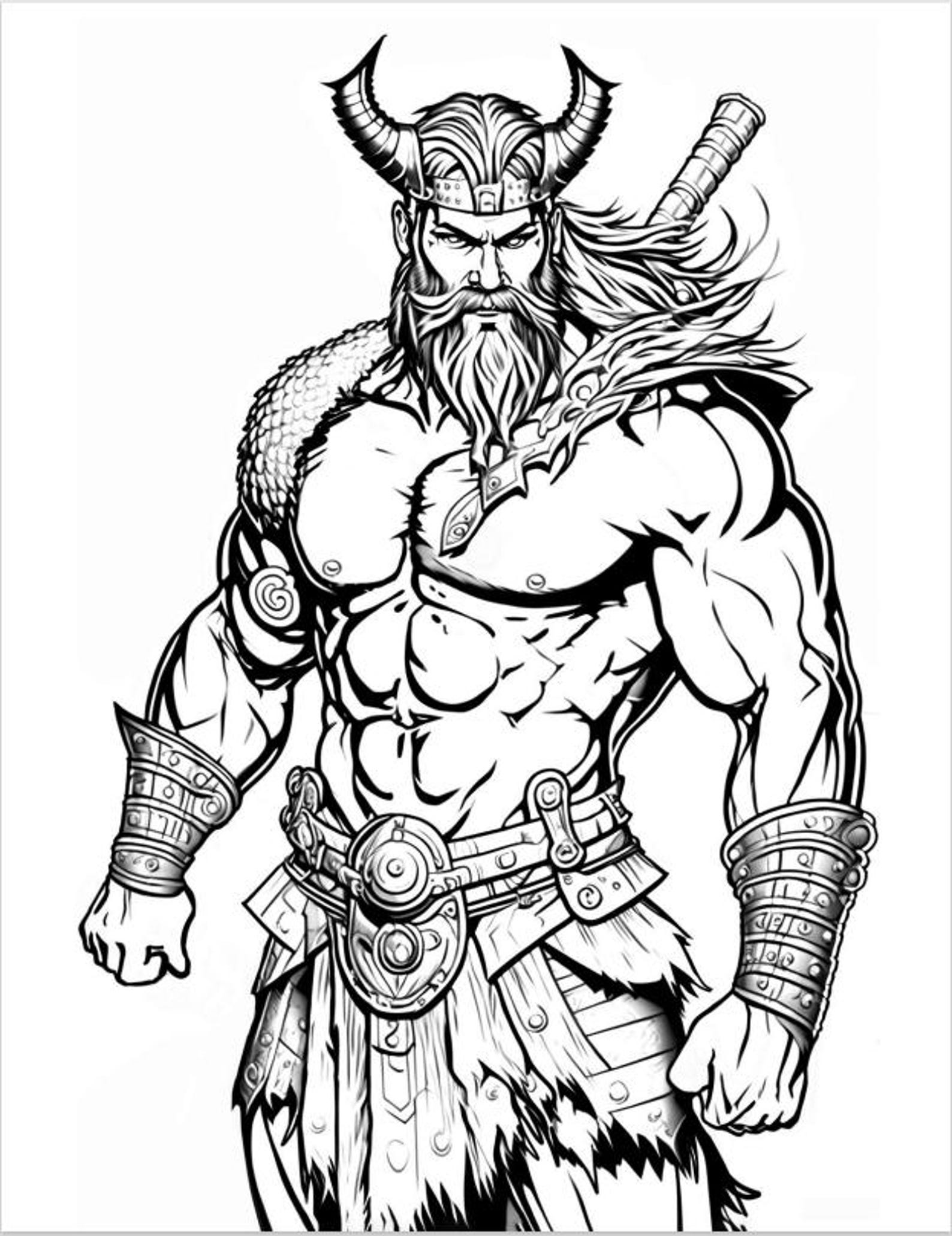 Set of 17 Viking Coloring Pages | Printable Digital Download | Coloring ...