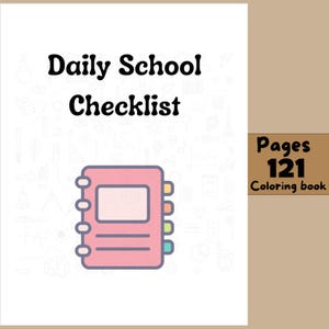 Kids Daily School Blank Checklist Schedule | Instant Digital Download Printable PDF | Daily Routine | Homeschool Planner | Weekly Plan Chart