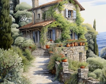 25 Italian Houses Coloring Books | Light and Dark Version PDF | Grayscale Coloring Sheets | Instant Digital Download | Adults Coloring Pages