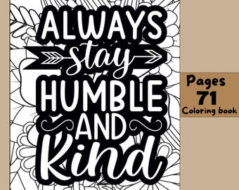 Motivational Quote Coloring Pages | Anxiety Relief, Affirmations (Digital Download)