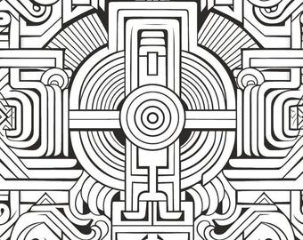 50 Pattern Coloring Pages | Instant Digital Download | Light and Dark Version Pdf | Adults and Kids Relaxing Coloring Sheets | Pdf File Gift