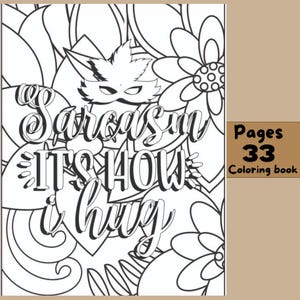 Funny Quotes Coloring Book | Relaxing Stress Relief | Set of 33 Coloring Pages | Printable Adult Coloring Pages | Instant Digital Download