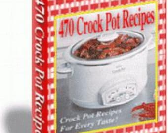 470 Crock Pot Recipes | Slow Cooker Cookbook (Digital Download)