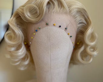 Marilyn Monroe Inspired Blonde Lace Front Wig Pre Styled