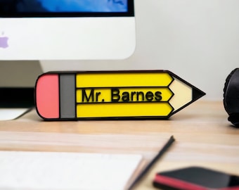 School Pencil Nameplate