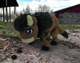 Flexi Bison: Posable 3D Printed Toy