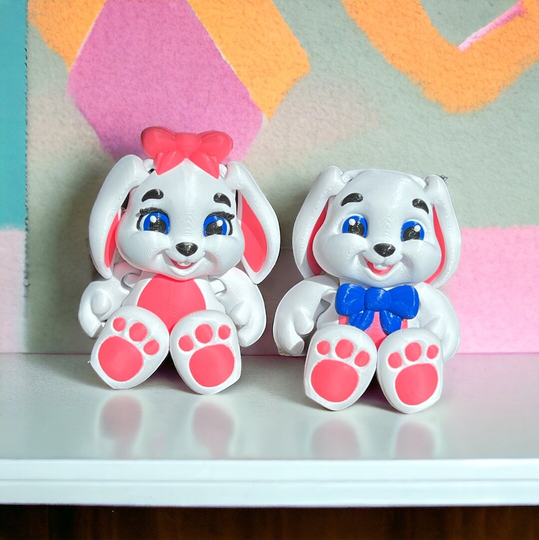 Flexi Bunnies: Articulated 3D Printed Rabbit - Etsy