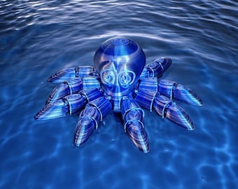 Articulated Small Octopus: 3D Printed Figurine
