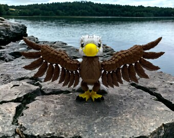 Flexi Eagle Toy: Bendable Posable Bird, ToonzFactory Design