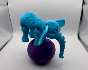 Flexi Elephant Toy: Articulated Animal, Ball Balancing