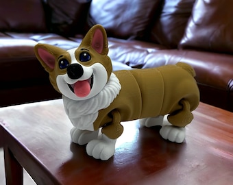 Flexi Corgi: Articulated 3D Printed Dog