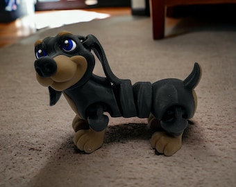 Flexi Dachshund: Articulated Posable Dog